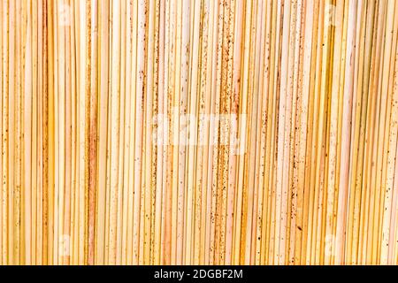 Mur de la maison de personnes Uros faite de roseaux à Uros Île flottante Banque D'Images