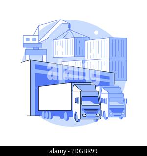 Illustration du vecteur de concept abstrait du hub logistique. Illustration de Vecteur