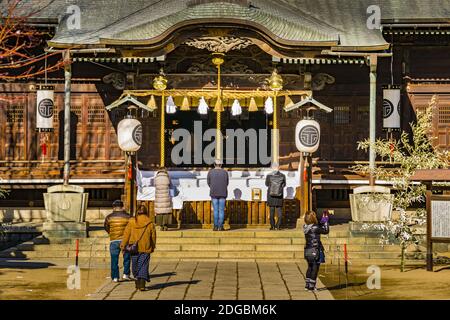 Temple du Shintoisme urbain, Matsumoto, Japon Banque D'Images