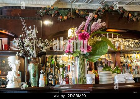 Intérieur d'UN restaurant Bistro à SoHo, New York, États-Unis Banque D'Images