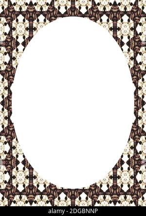 Circle Frame Background avec bordures décorées Banque D'Images