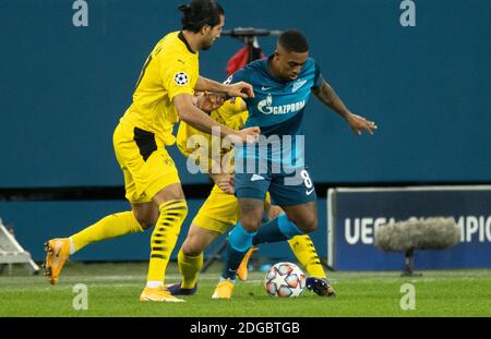 SAINT-PÉTERSBOURG, RUSSIE - DÉCEMBRE 08 : Malcom de Zenit Saint-Pétersbourg lors du match de stade F du groupe de la Ligue des champions de l'UEFA entre Zenit Saint-Pétersbourg et Borussia Dortmund à l'arène Gazprom le 8 décembre 2020 à Saint-Pétersbourg, en Russie. (Photo par MB Media) Banque D'Images