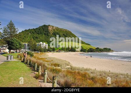 Promenade de la plage, Mount Maunganui, Tauranga, Bay of Plenty, North Island, New Zealand Banque D'Images