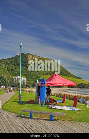 Promenade de la plage, Mount Maunganui, Tauranga, Bay of Plenty, North Island, New Zealand Banque D'Images