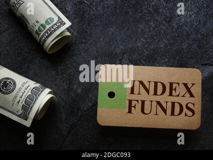 L'argent des fonds indiciels Banque D'Images