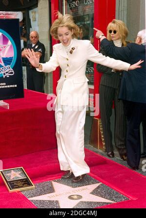 ARCHIVE: LOS ANGELES, CA. 16 novembre 1995 : l'actrice Sharon Stone a été honorée d'une étoile sur le Hollywood Walk of Fame de Los Angeles. Photo de fichier © Paul Smith/Featureflash Banque D'Images