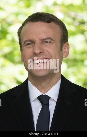 Le président élu Emmanuel Macron assiste à une cérémonie marquant l'anniversaire de l'abolition de l'esclavage le mercredi 10 mai 2017 à Paris. Photo par POOL/Pierre Villard/ABACAPRESS.COM Banque D'Images