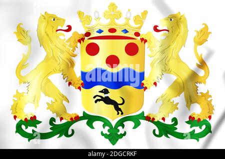 3D Berkelland blason (Gelderland), pays-Bas. Illustration 3D. Banque D'Images