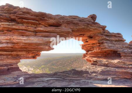 Fenêtre nature au parc national de Kalbarri en Australie Banque D'Images