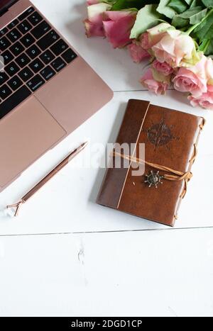Bureau stylisé d'une femme. Banque D'Images