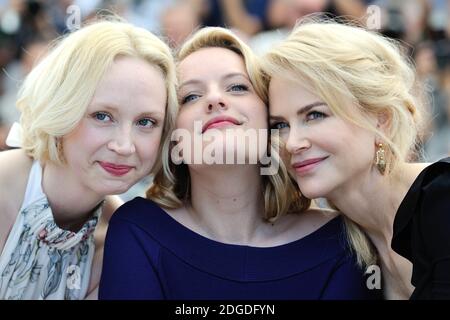 Gwendoline Christie, Elisabeth Moss et Nicole Kidman assistent au sommet du lac : China Girl Photocall dans le cadre du 70e Festival de Cannes, France, le 23 mai 2017. Photo d'Aurore Marechal/ABACAPRESS.COM Banque D'Images