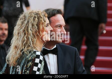 Delphine de Vigan et François Busnel participant à la projection « Based on A True Story » (d'Apres une Histoire) lors du 70e Festival annuel de Cannes au Palais des Festivals, le 27 mai 2017 à Cannes, France. Photo de David Boyer/ABACAPRESS.COM Banque D'Images