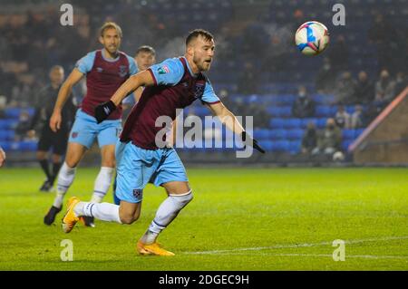 Peterborough, Royaume-Uni. 8 décembre 2020. West Hams Andriy Yarmolenko lors du match de Trophée de l'EFL entre Peterborough et West Ham United sur London Road, Peterborough, le mardi 8 décembre 2020. (Credit: Ben Pooley | MI News) Credit: MI News & Sport /Alay Live News Banque D'Images