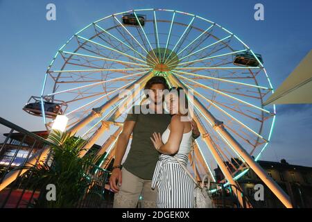 Exclusive - Rayane Bensetti et sa compagnie Denitsa Ikonomova tours du IBIZA GRAND TOUR, sur le Parvis de la Villette a Paris, France, le 20 juin 2017. Photo de Jerome Domine/ABACAPRESS.COM Banque D'Images