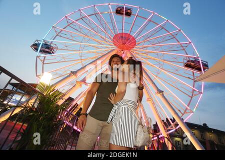 Exclusive - Rayane Bensetti et sa compagnie Denitsa Ikonomova tours du IBIZA GRAND TOUR, sur le Parvis de la Villette a Paris, France, le 20 juin 2017. Photo de Jerome Domine/ABACAPRESS.COM Banque D'Images