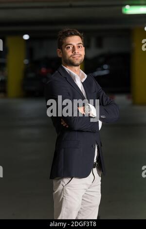 Jean-Christophe Yanne pose pour des photos à Genève, Suisse, le 17 mai 2017. Photo de Loona/ABACAPRESS.COM Banque D'Images