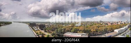 Vue aérienne de Savannah, Géorgie, États-Unis Banque D'Images