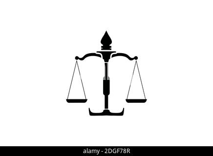 Modèle de logo de cabinet d'avocats Illustration de Vecteur
