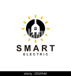 illustration du modèle de logo électricité domestique Illustration de Vecteur