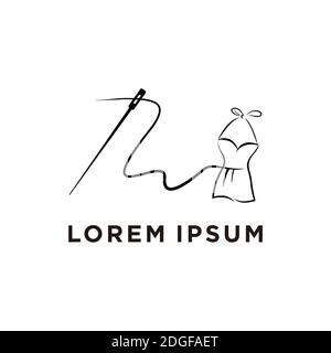 logo créatif motif sur mesure représentant le symbole de la robe Illustration de Vecteur