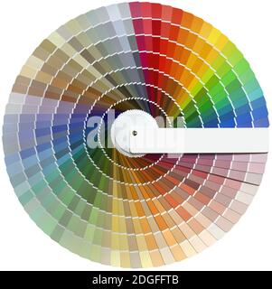 Palette de couleurs ronde découpe Guide Swatch Banque D'Images