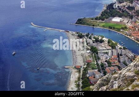 Omis Dalmatie Ville Région de la Croatie Banque D'Images