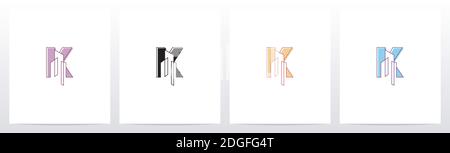 Résumé Construction sur lettre logo Design K Illustration de Vecteur