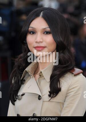 Gemma Chan au Burberry Prorsum Show, Queens Gate, Hyde Park, dans le cadre de la London Fashion week. Banque D'Images