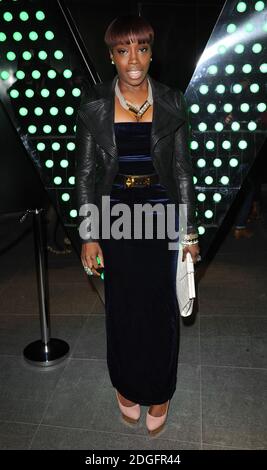 Estelle arrive pour le W London Launch Party, à l'hôtel W London de Leicester Square, dans le centre de Londres. Banque D'Images