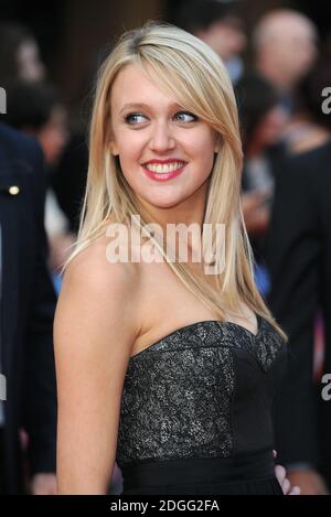 Emily Head arrive à la première mondiale du film Inbetweeners, vue Cinema, Leicester Square, Londres. Banque D'Images