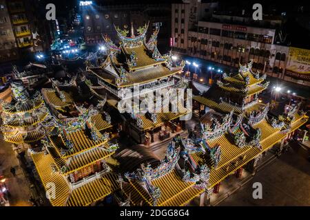 Vue aérienne du célèbre temple de Beigang Chaotian Banque D'Images