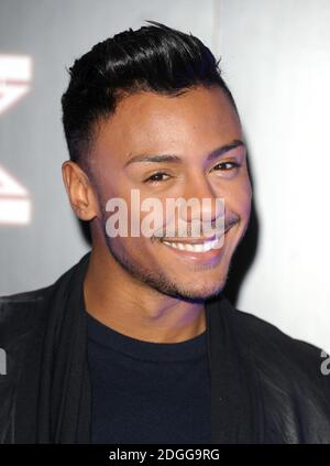 Marcus Collins au TalkTalk X Factor Secret Gig, Soho, Londres. Banque D'Images