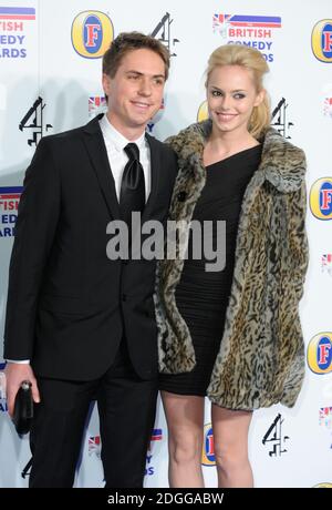 Joe Thomas et Hannah Tointon arrivent aux British Comedy Awards 2011, Fountain Studios, Wembley, Londres. Banque D'Images