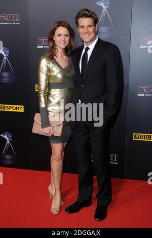 James Cracknell et sa femme Beverley Turner arrivent à la BBC Sports Personality of the Year 2011, BBC Media City, Manchester. Banque D'Images