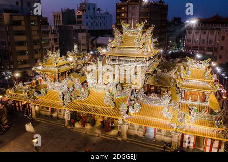 Vue aérienne du célèbre temple de Beigang Chaotian Banque D'Images