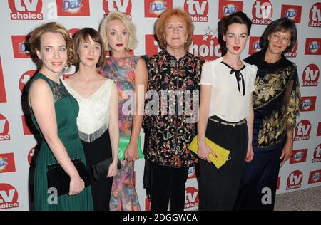 Laura main, Bryony Hannah, Helen George, Judy Parfitt, Jessica Raine et Jenny Agutter arrivent aux TV Choice Awards 2012, The Dorchester Hotel, Londres. Banque D'Images