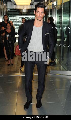 David Gandy au spectacle de passerelle Matthew Williamson. Cannon St. fait partie de la London Fashion week SS13, Londres. Banque D'Images