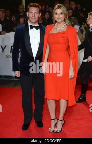 Holly Valance et Nick Candy arrivent à la première mondiale de Skyfall au Royal Albert Hall, Kensington Gore, Londres. Banque D'Images