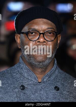 Samuel L Jackson en arrivant à la première britannique Django Unchained, Empire Cinema, Leicester Square, Londres. Banque D'Images