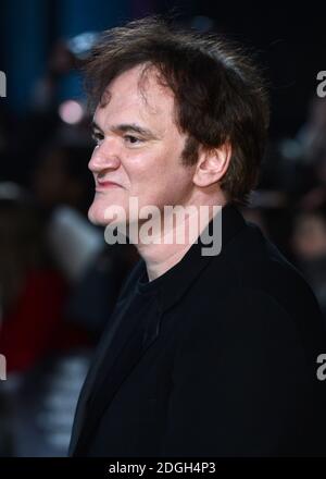 Quentin Tarantino arrivant à la première britannique Django Unchained, Empire Cinema, Leicester Square, Londres. Banque D'Images