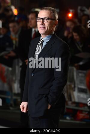 Christoph Waltz arrive à la première britannique Django Unchained, Empire Cinema, Leicester Square, Londres. Banque D'Images