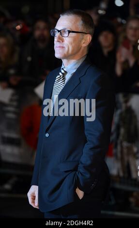 Christoph Waltz arrive à la première britannique Django Unchained, Empire Cinema, Leicester Square, Londres. Banque D'Images