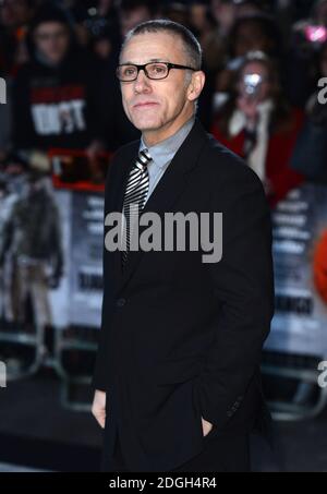 Christoph Waltz arrive à la première britannique Django Unchained, Empire Cinema, Leicester Square, Londres. Banque D'Images