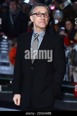 Christoph Waltz arrive à la première britannique Django Unchained, Empire Cinema, Leicester Square, Londres. Banque D'Images