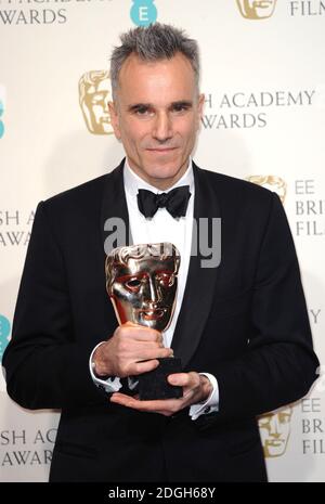 Daniel Day Lewis est en coulisses à l'EE British Academy film Awards 2013, The Royal Opera House, Londres. Banque D'Images