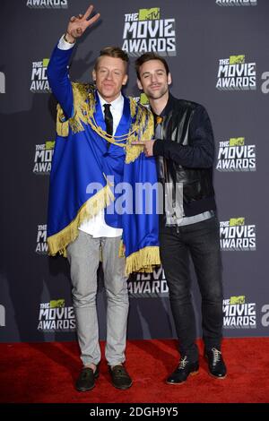 Macklemore et Ryan Lewis au MTV Movie Awards 2013, Sony Pictures Studios, Culver City, Los Angeles. Banque D'Images