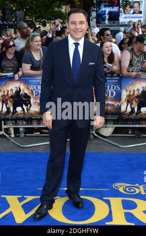 David Walliams arrive à la première mondiale de la fin du monde, Empire Cinema, Leicester Square, Londres. Banque D'Images