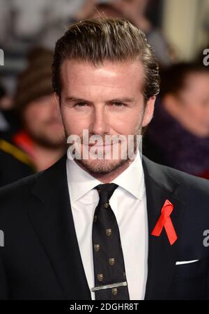 David Beckham arrive à la première mondiale de classe de 92, Odeon West End, Leicester Square, Londres. Banque D'Images