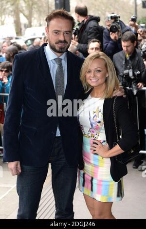 Emma Bunton et Jamie Theakston arrivent au TRIC Awards 2013, Grosvenor House Hotel, Londres. Banque D'Images