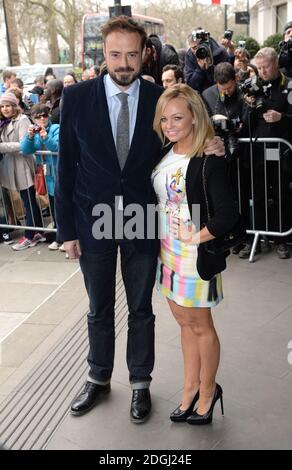 Emma Bunton et Jamie Theakston arrivent au TRIC Awards 2013, Grosvenor House Hotel, Londres. Banque D'Images